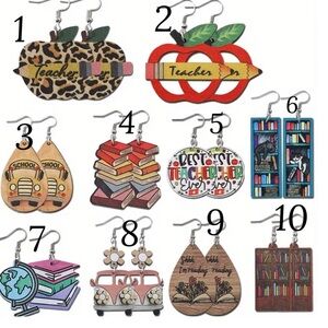 Red and Yellow Jewelry Accessories Collection #(Message Me what Number Earrings)